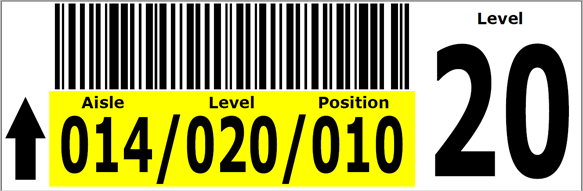 Warehouse beam Label Example