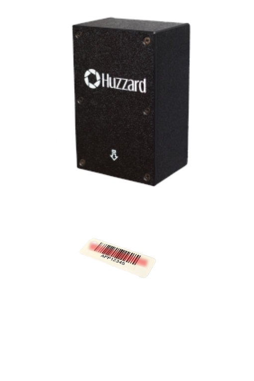 Compact indoor access control enclosure HRIMS-IND-ENC-KIT scanning a member keytag.