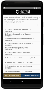 Finish work orders - screen
